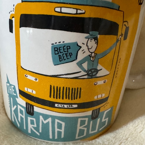 My Dream Job is Driving the Karma Bus Coffee Mug Ceramic Cup Primitives by Kathy - Picture 6 of 16
